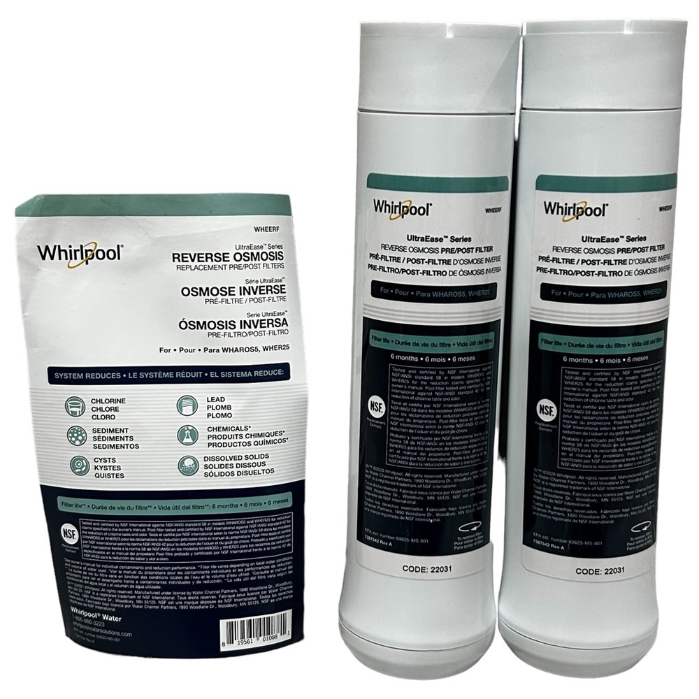 Whirlpool Replacement Pre/Post Filter 2- Pack